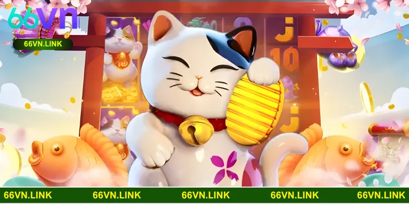 Neko may mắn lấy hình ảnh chú mèo thần tài dễ thương